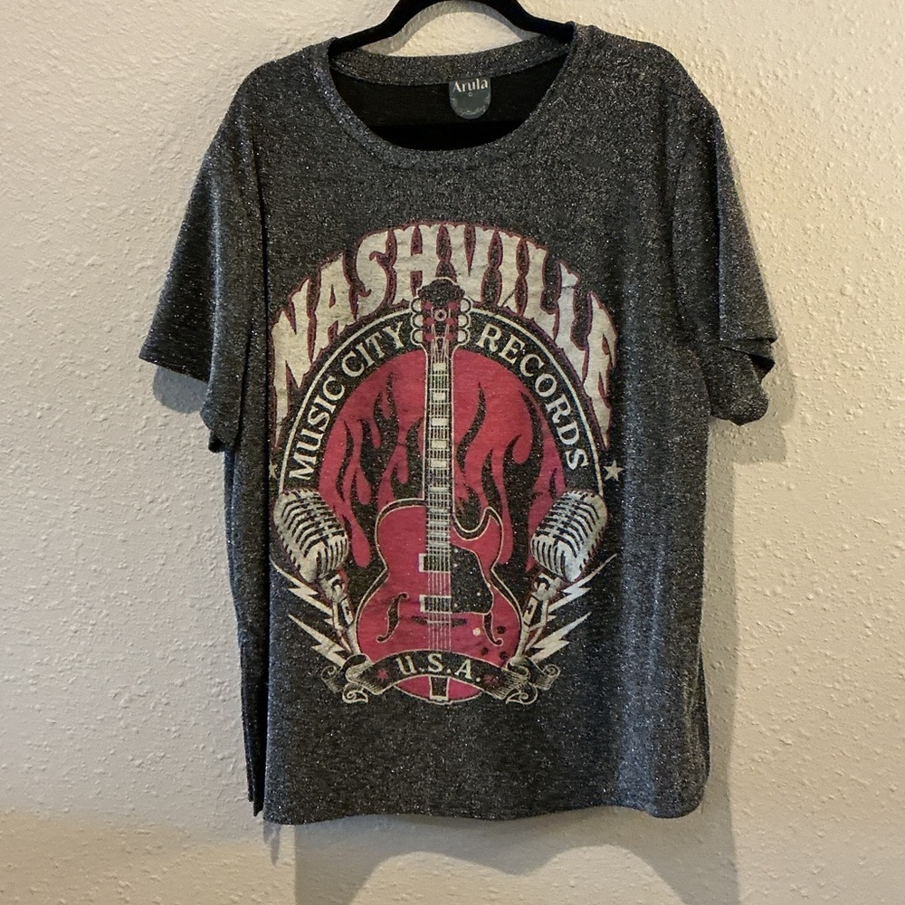Arula Oversized Nashville Graphic Tee Vintage Style Women’s O/S